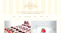 Desktop Screenshot of namesakecheesecake.com